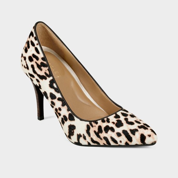NEW Genuine Calf Hair Leopard Pumps Size 8 - Picture 1 of 8